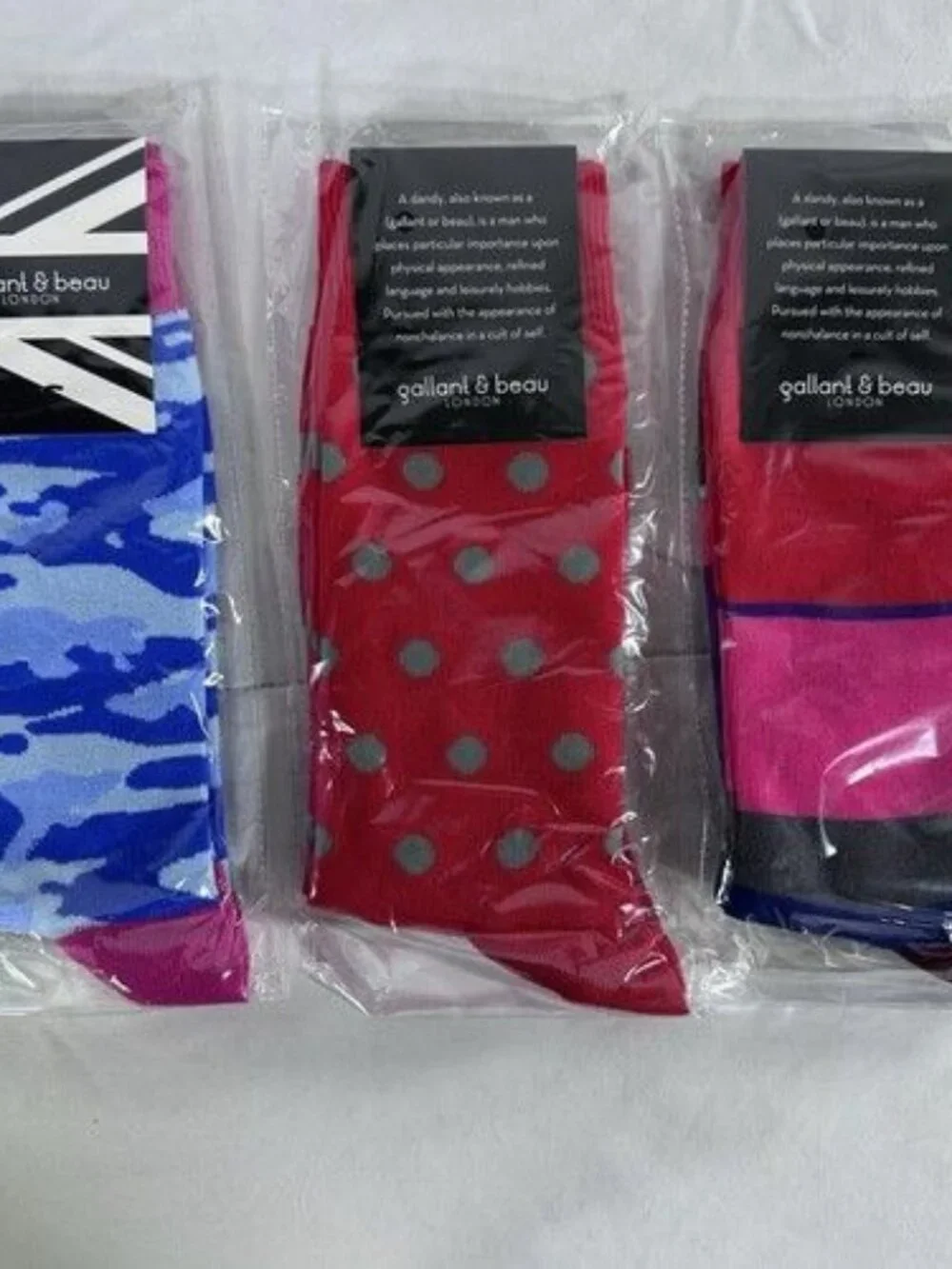 Gallant & Beau Trio Of Socks New w Tag